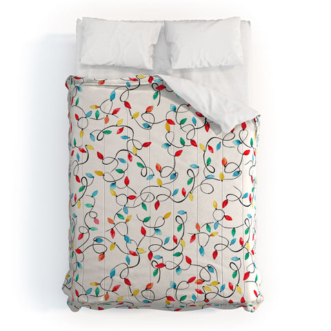 Ninola Design Christmas lights Comforter