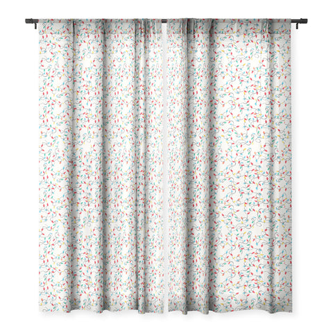 Ninola Design Christmas lights Sheer Window Curtain