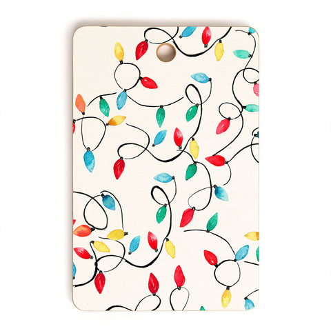 Ninola Design Christmas lights Cutting Board Rectangle