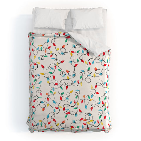 Ninola Design Christmas lights Duvet Cover