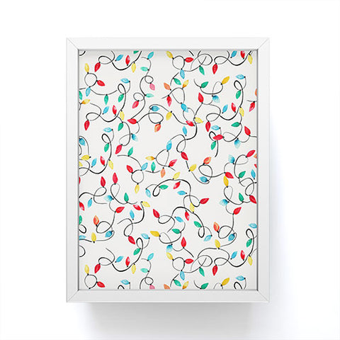 Ninola Design Christmas lights Framed Mini Art Print