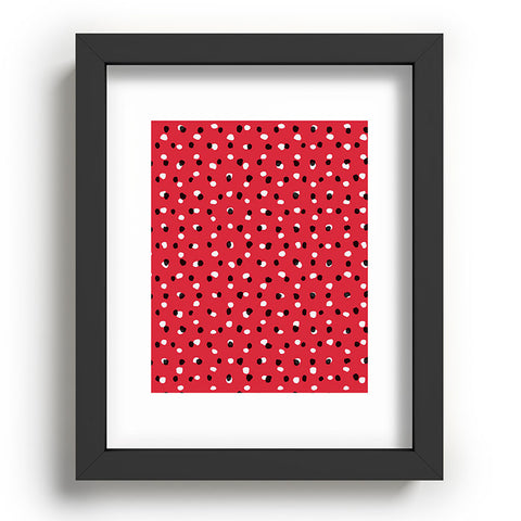 Ninola Design Christmas snow dots Recessed Framing Rectangle