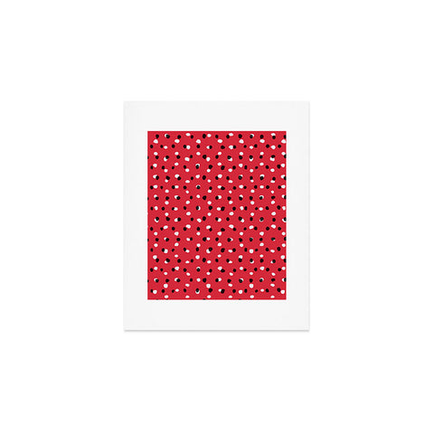 Ninola Design Christmas snow dots Art Print