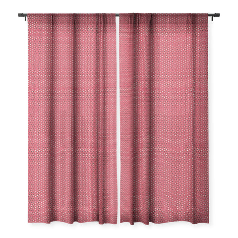 Ninola Design Christmas snow dots Sheer Window Curtain