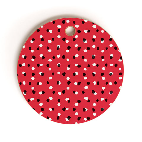 Ninola Design Christmas snow dots Cutting Board Round
