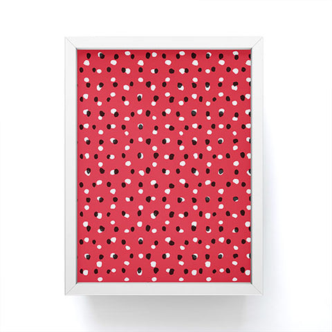 Ninola Design Christmas snow dots Framed Mini Art Print