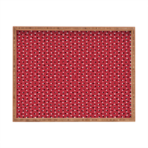 Ninola Design Christmas snow dots Rectangular Tray