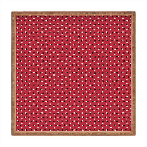 Ninola Design Christmas snow dots Square Tray