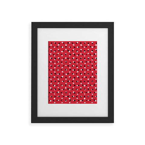 Ninola Design Christmas snow dots Framed Art Print