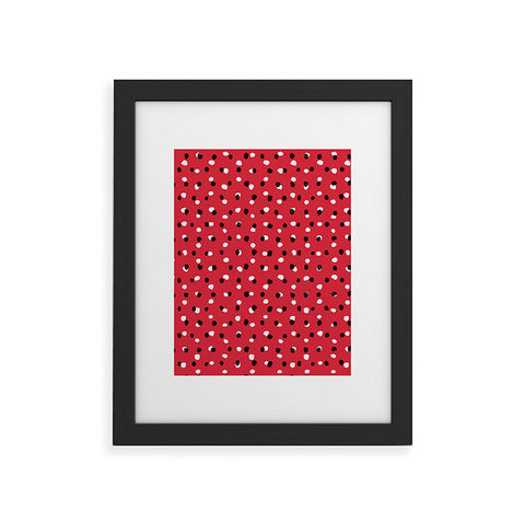 Ninola Design Christmas snow dots Framed Art Print