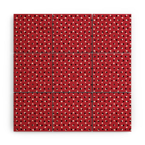 Ninola Design Christmas snow dots Wood Wall Mural