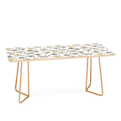 Ninola Design Christmas Stars Snowflakes Golden Coffee Table