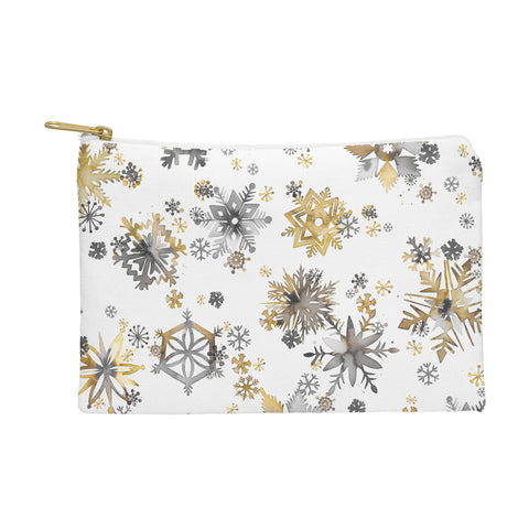 Ninola Design Christmas Stars Snowflakes Golden Pouch