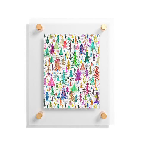 Ninola Design Christmas Trees Simply Modern Floating Acrylic Print