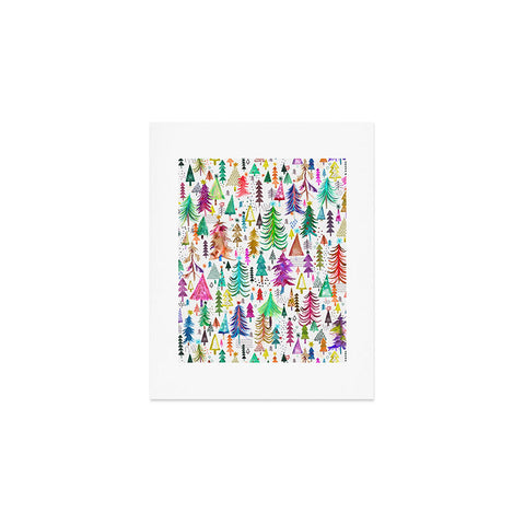 Ninola Design Christmas Trees Simply Modern Art Print