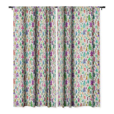 Ninola Design Christmas Trees Simply Modern Blackout Window Curtain