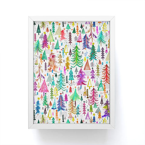 Ninola Design Christmas Trees Simply Modern Framed Mini Art Print