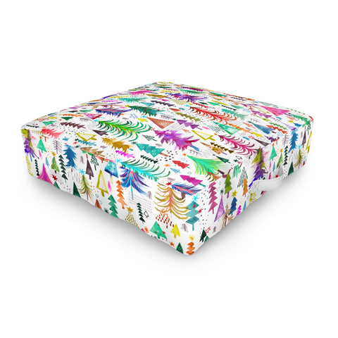 Ninola Design Christmas Trees Simply Modern Outdoor Floor Cushion