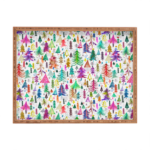 Ninola Design Christmas Trees Simply Modern Rectangular Tray