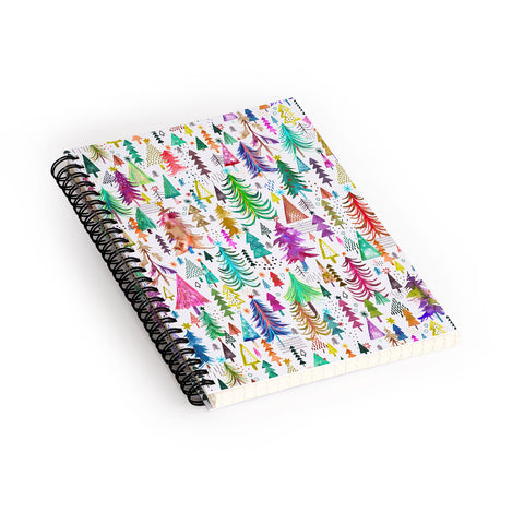 Ninola Design Christmas Trees Simply Modern Spiral Notebook