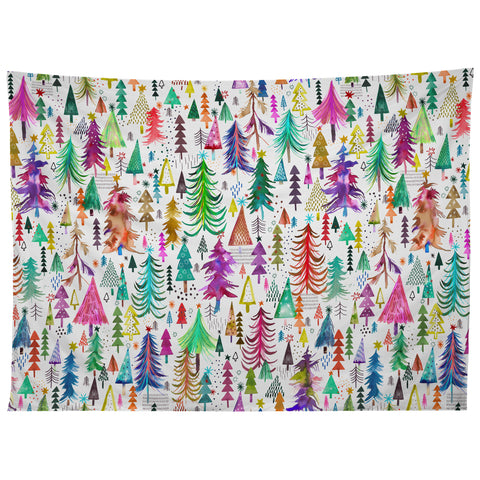 Ninola Design Christmas Trees Simply Modern Tapestry