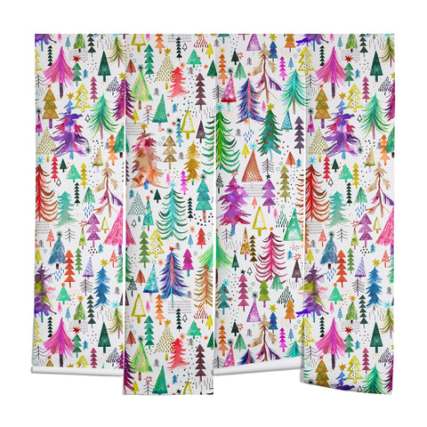 Ninola Design Christmas Trees Simply Modern Wall Mural