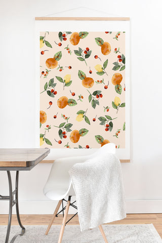Ninola Design Citrus fruits Countryside summer Art Print And Hanger