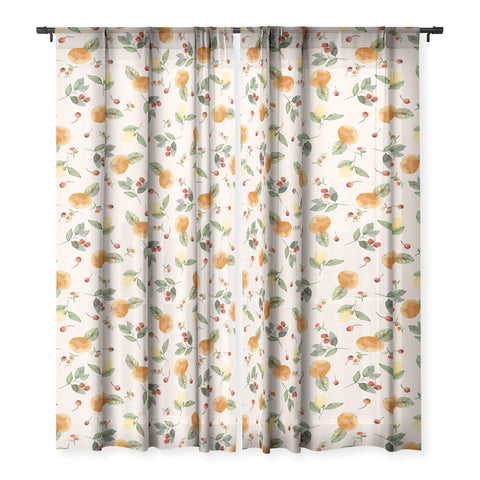 Ninola Design Citrus fruits Countryside summer Sheer Non Repeat