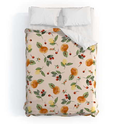 Ninola Design Citrus fruits Countryside summer Duvet Cover