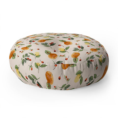 Ninola Design Citrus fruits Countryside summer Floor Pillow Round