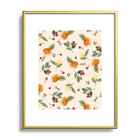 Ninola Design Citrus fruits Countryside summer Metal Framed Art Print