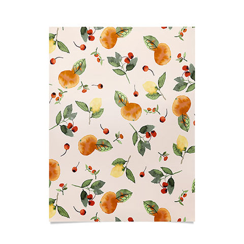 Ninola Design Citrus fruits Countryside summer Poster