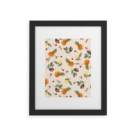 Ninola Design Citrus fruits Countryside summer Framed Art Print