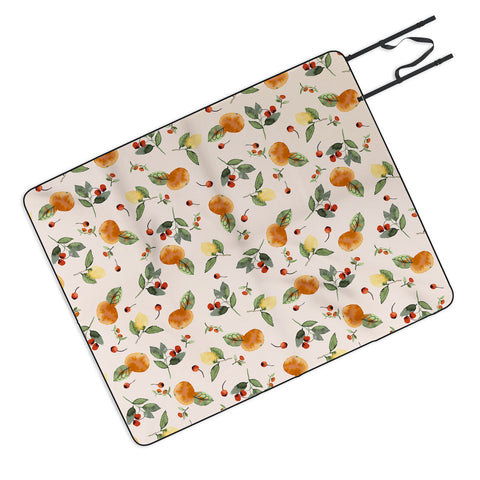 Ninola Design Citrus fruits Countryside summer Picnic Blanket