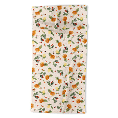 Ninola Design Citrus fruits Countryside summer Beach Towel