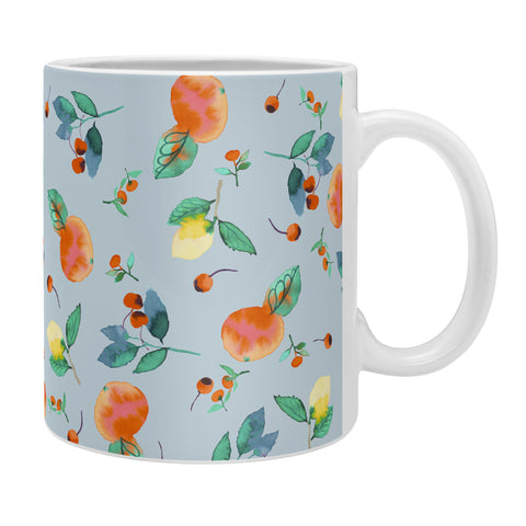 Ninola Design Citrus fruits Summer Blue Coffee Mug