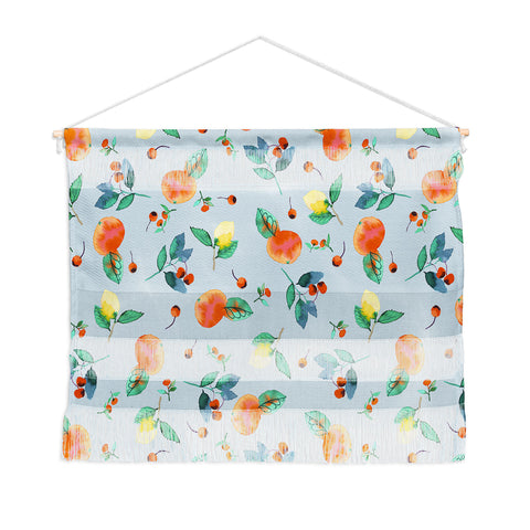 Ninola Design Citrus fruits Summer Blue Wall Hanging Landscape