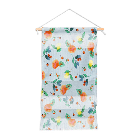 Ninola Design Citrus fruits Summer Blue Wall Hanging Portrait