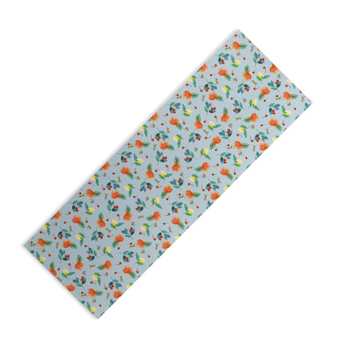 Ninola Design Citrus fruits Summer Blue Yoga Mat