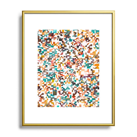 Ninola Design City from above Geometry Metal Framed Art Print