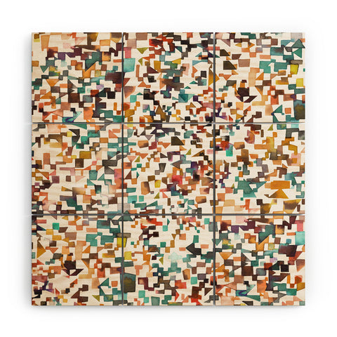 Ninola Design City from above Geometry Wood Wall Mural