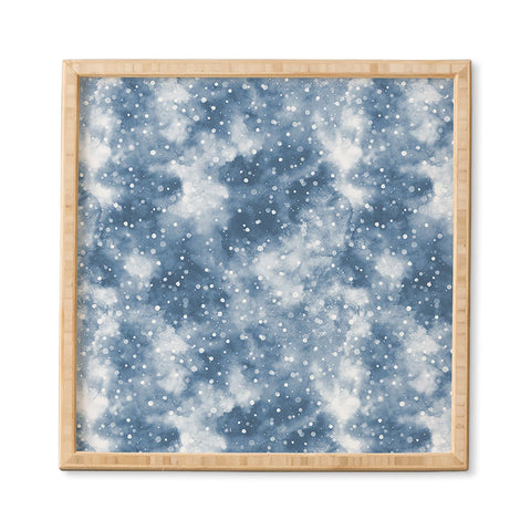 Ninola Design Cold Snow Clouds Blue Framed Wall Art