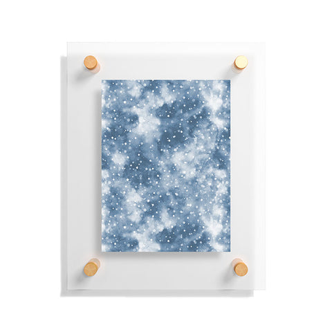 Ninola Design Cold Snow Clouds Blue Floating Acrylic Print