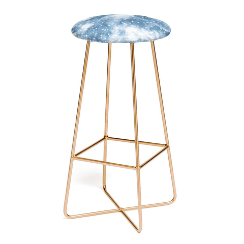 Ninola Design Cold Snow Clouds Blue Bar Stool