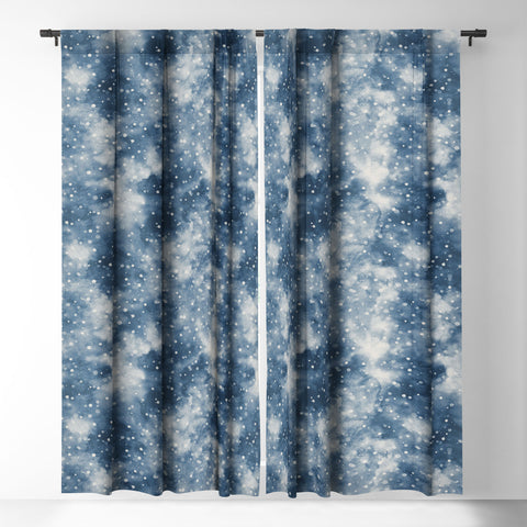 Ninola Design Cold Snow Clouds Blue Blackout Non Repeat