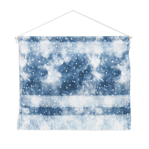 Ninola Design Cold Snow Clouds Blue Wall Hanging Landscape