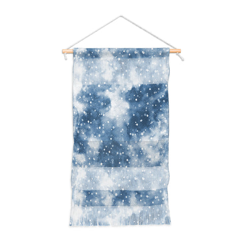 Ninola Design Cold Snow Clouds Blue Wall Hanging Portrait