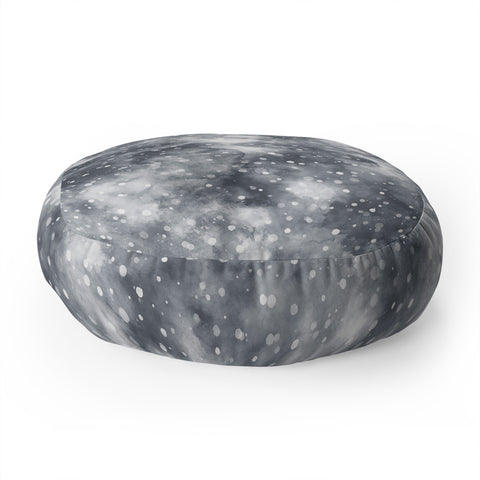 Ninola Design Cold Snow Clouds Floor Pillow Round