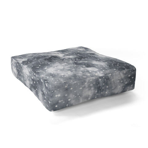 Ninola Design Cold Snow Clouds Floor Pillow Square