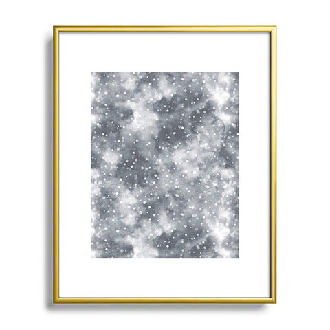 Ninola Design Cold Snow Clouds Metal Framed Art Print
